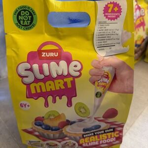 ZURU SLIME MART Small Bag FRUIT TART DIY Pretend Play Food 10 Piece Craft Set
